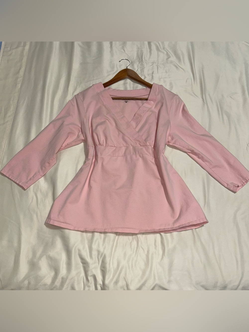Motherhood Maternity Light Pink Wrap-Style Long Sleeve Maternity Top